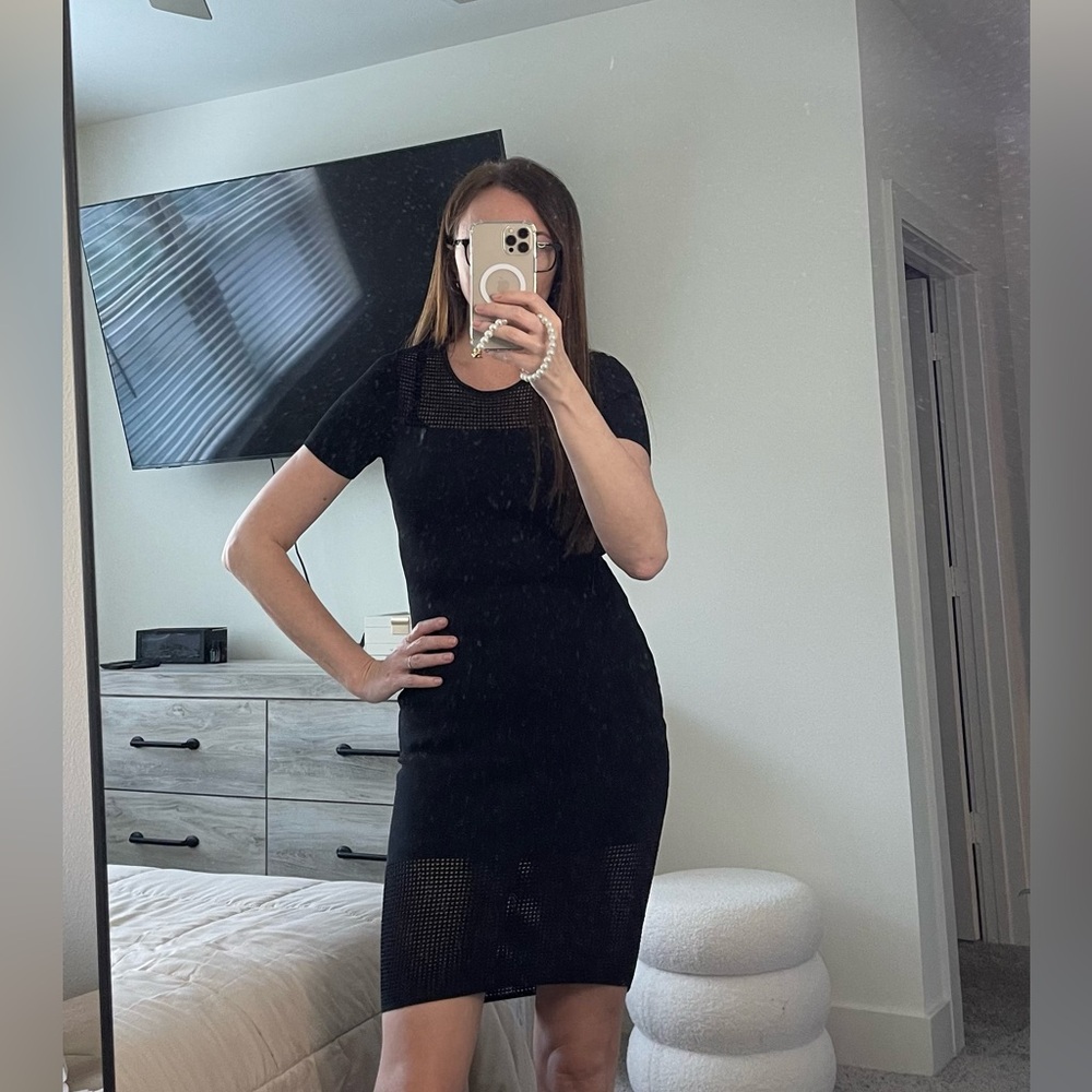 Black Mesh Women dress .  
Worn few times with care , good condition .
Size L